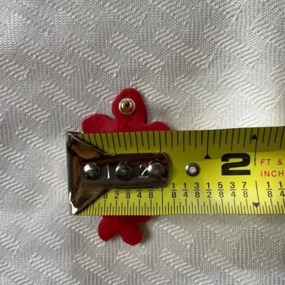 Boho Plumeria Flower Aloha Dangle Drop Statement Earrings Red II - Picture 4 of 12